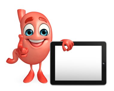 Çizgi film karakteri mide sekmesi