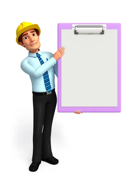 Young Service Man with notepad — Stock Photo, Image