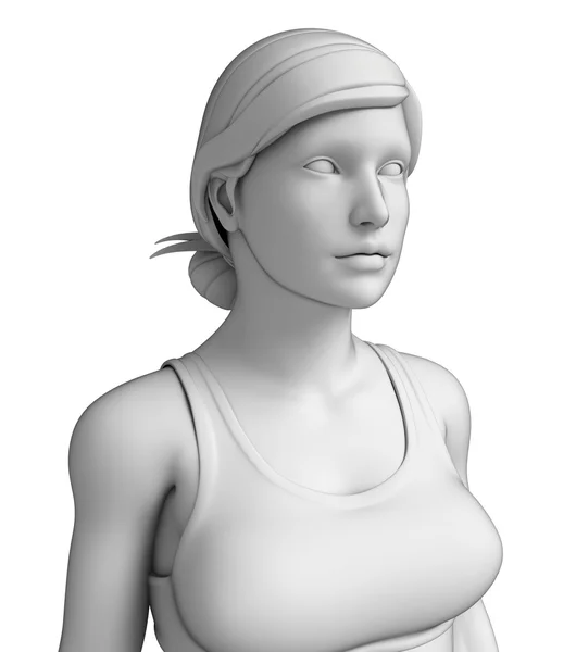 Grafika kobiety górnej części ciała — Zdjęcie stockowe