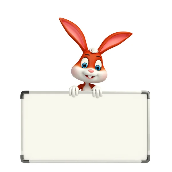 Paskalya tavşanı ekran kartı ile — Stok fotoğraf