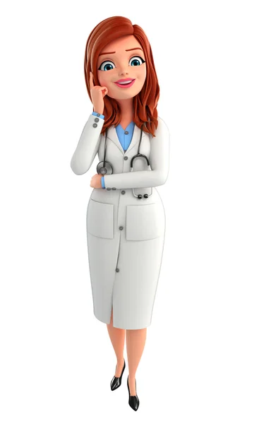 Young Doctor is thinking — Stock Photo, Image
