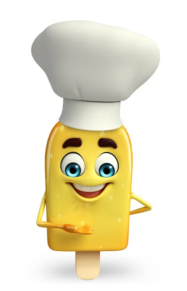 Candy Character With chef cap — Stock Photo, Image