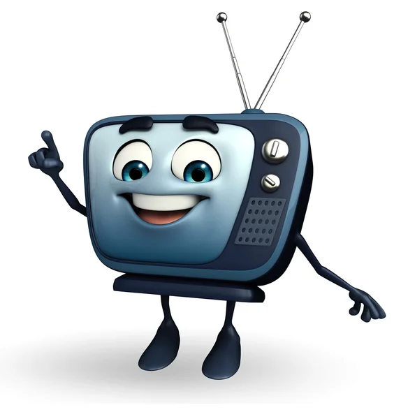 TV character is pointing — Stock Photo, Image