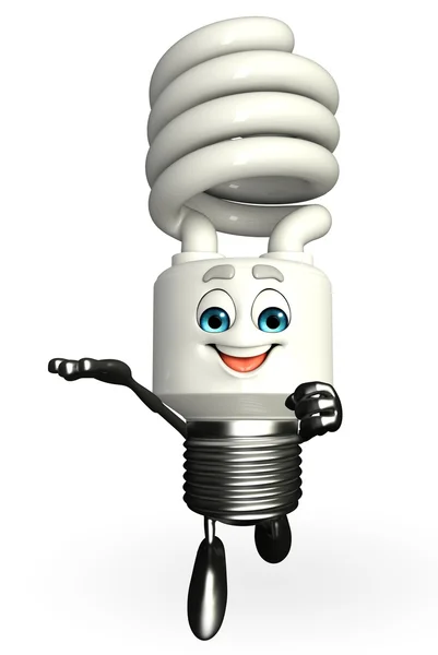 Персонаж CFL работает — стоковое фото
