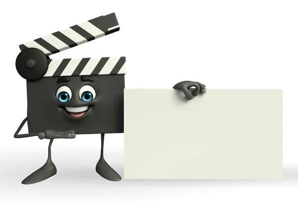 Carattere Clapper Board con segno — Foto Stock