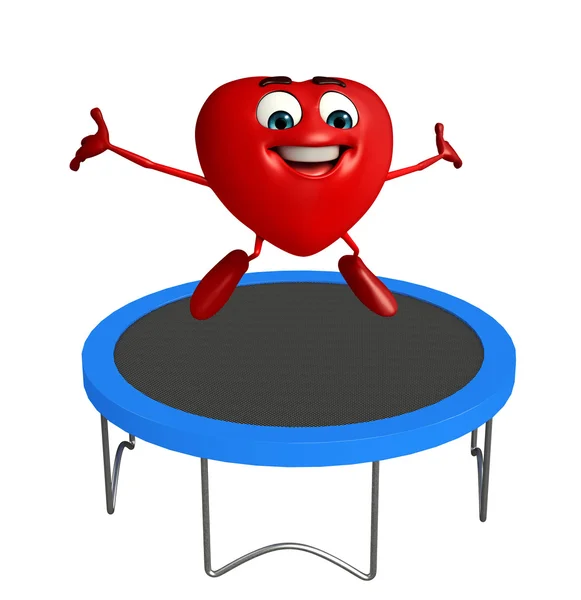 Personaggio a forma di cuore con jumpbed — Foto Stock