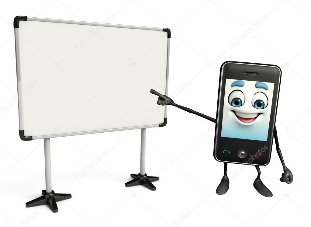 Mobile character with display board