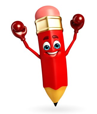 Kalem karakteri ile boks eldivenleri 