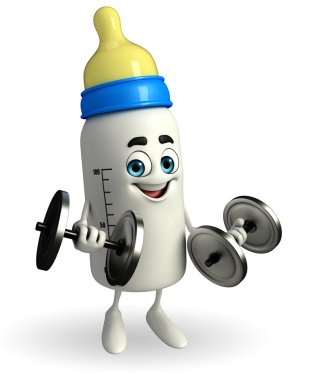 Bebek şişe karakter dumbbells ile
