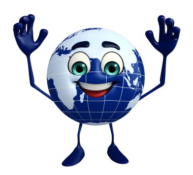 Dünya karakter el duruyor 