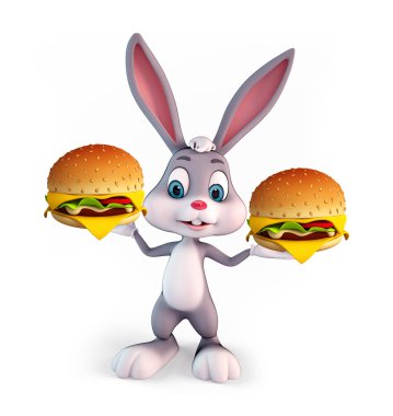 Paskalya tavşanı hamburger ile
