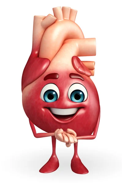 Heart character with happy pose — Stock Photo, Image