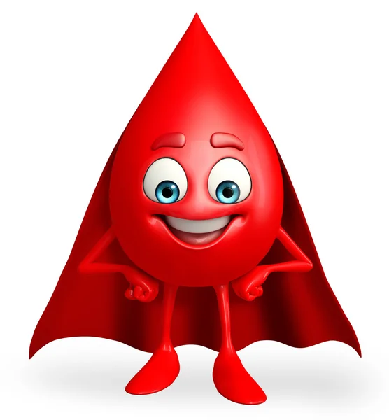 Super Blood Drop Character — стоковое фото