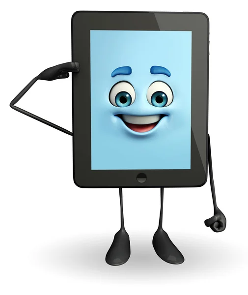 Tab Character with salute pose — Stock Photo, Image