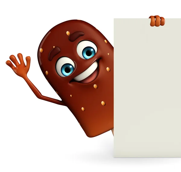 Candy Character With sign — Stock Photo, Image