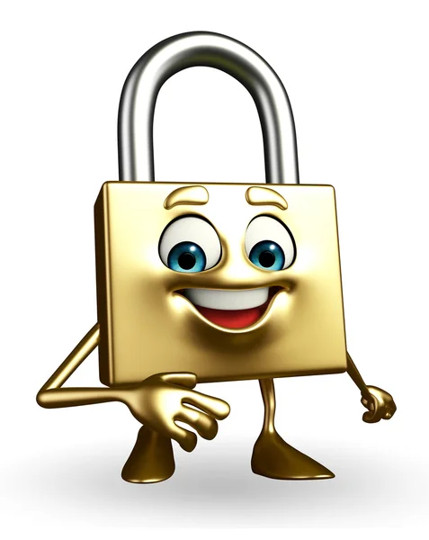 Lock Character is running — Stock Photo, Image