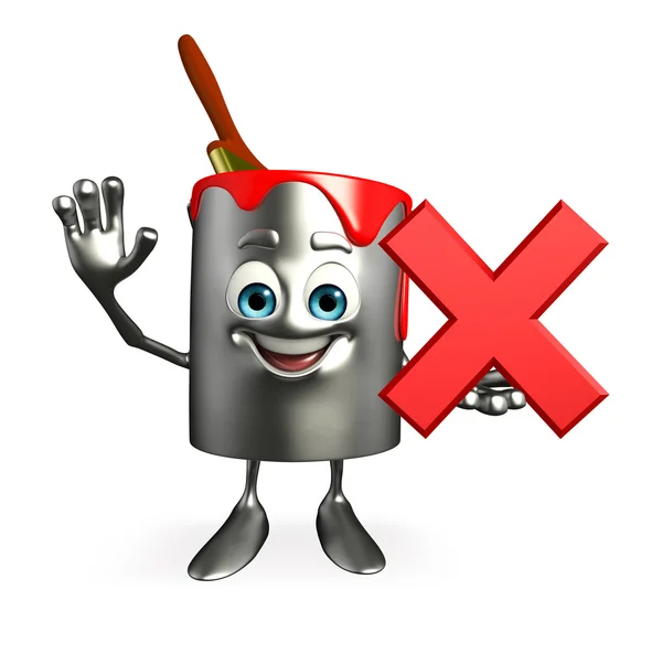 Paint Bucket Character with sign ⬇ Stock Photo, Image by © pixdesign123 52401851