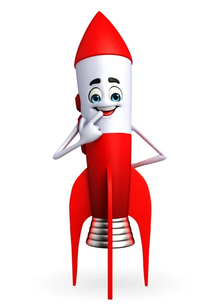 El personaje de Rocket está pensando —  Fotos de Stock