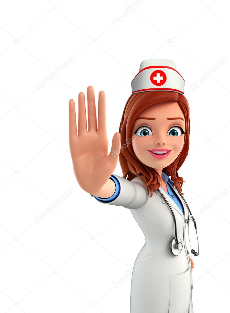 Wonderlijk Verpleegkundige cartoon Stockfoto's, Rechtenvrije Verpleegkundige XM-44