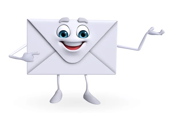 Mail Character is presenting — Stock Photo, Image