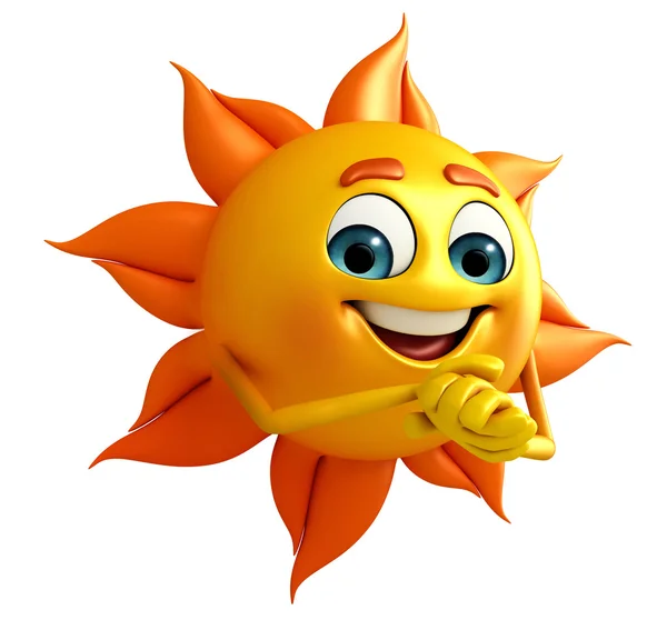 Sun Character With — Stock Photo, Image