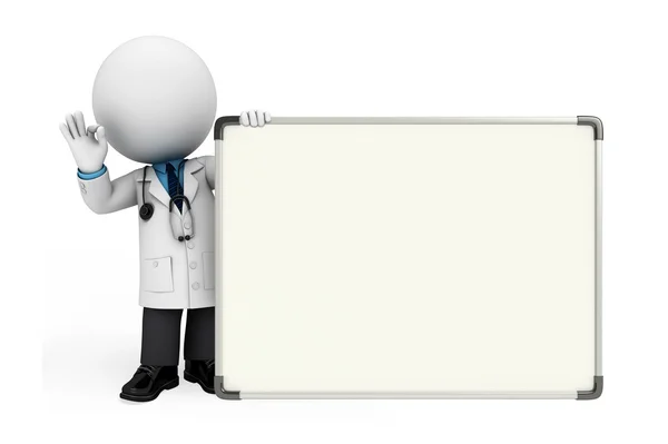 Young doctor with display board — Stock Photo, Image