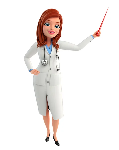 Young Doctor with stick — Stock Photo, Image