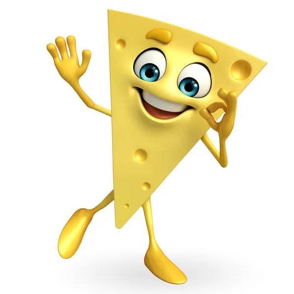 Cheese Character with best sign — Stock Photo, Image