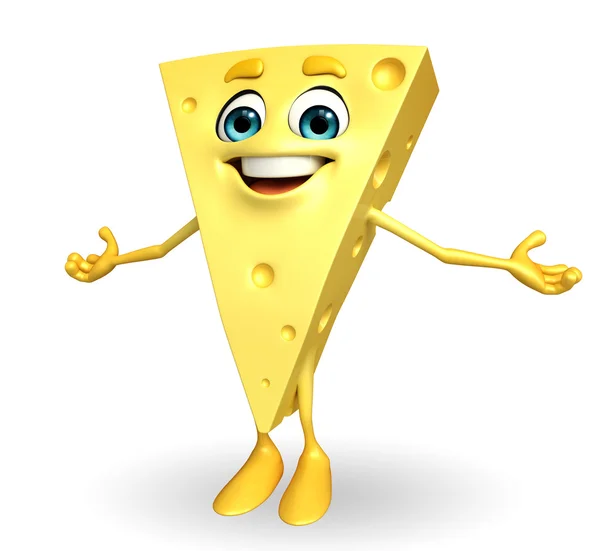 Happy Cheese Character — Stock Photo, Image