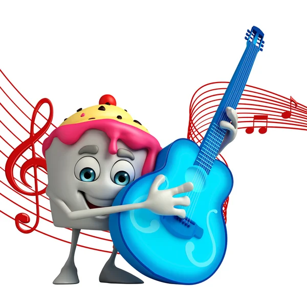 Personaje Ice Cream con guitarra — Foto de Stock