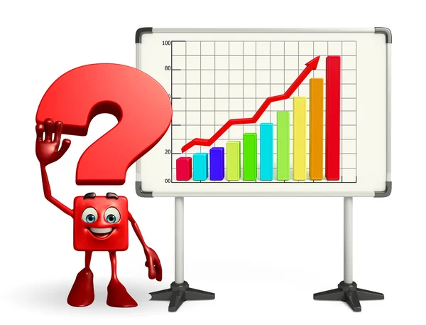 Fragezeichen mit Geschäftsdiagramm — Stockfoto