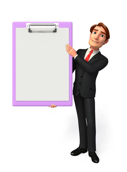 Young Business Man with notepad — Stock Photo, Image