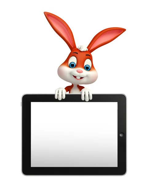复活节兔子与选项卡 — 图库照片