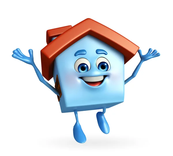 House character with happy pose — Stock Photo, Image