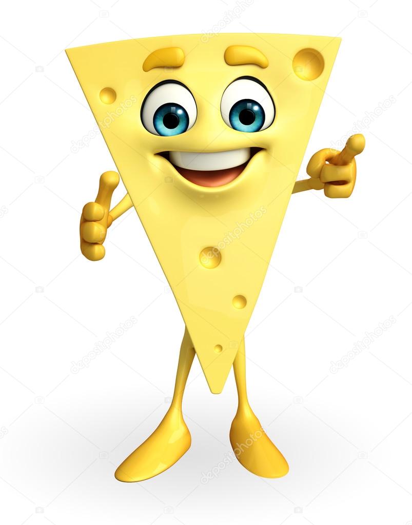 Cheese Character with pointing pose