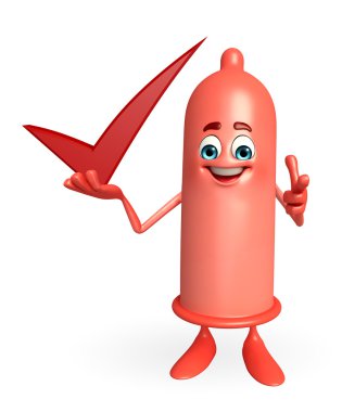 Prezervatif karakterle oranı işareti