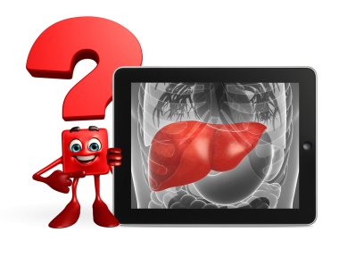 Soru işareti karakteri ile karaciğer anatomisi