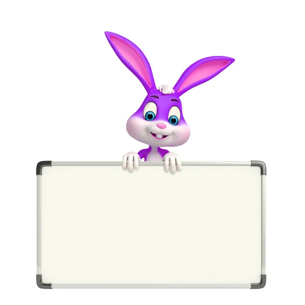 复活节兔子与显示板 — 图库照片