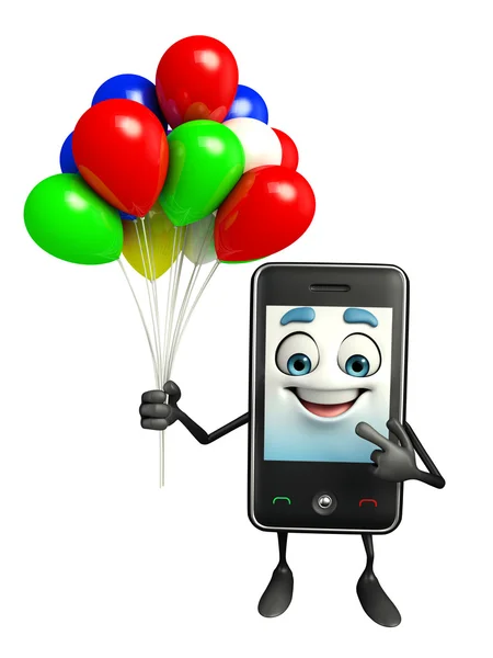 Personaggio mobile con palloncino — Foto Stock