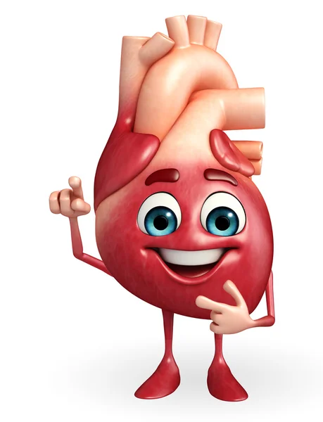 Carattere cardiaco con puntamento — Foto Stock