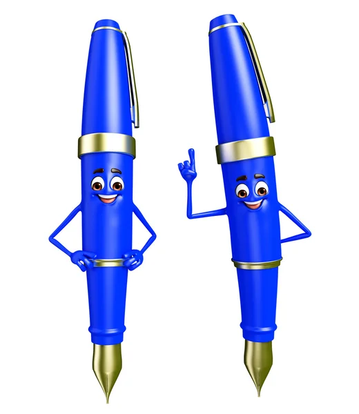 Pen Character with happy pose — Stock Photo, Image