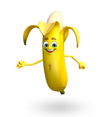 Çizgi film karakteri muz meyve