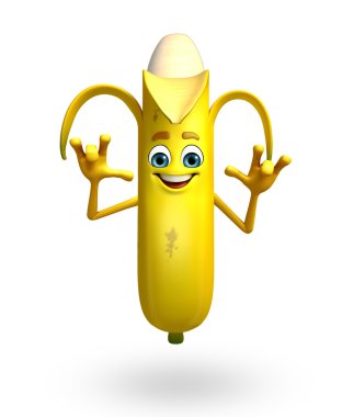 Çizgi film karakteri muz meyve