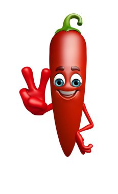 Çizgi film karakteri kırmızı biber meyve
