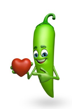 Çizgi film karakteri yeşil biber