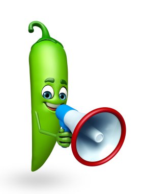 Çizgi film karakteri yeşil biber