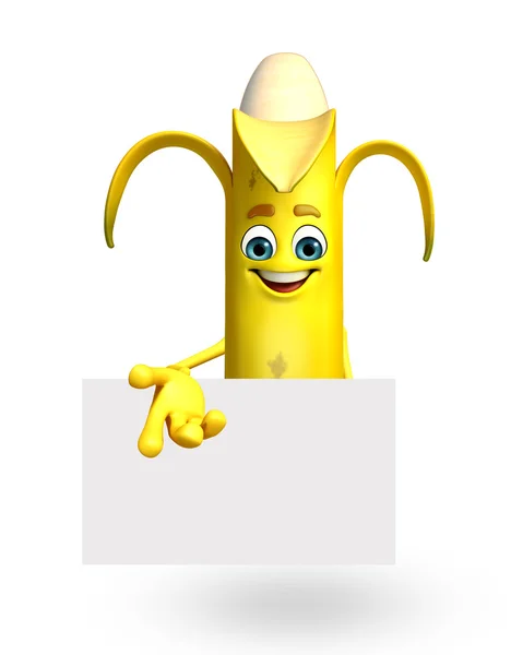 Stripfiguur van banaan fruit — Stockfoto