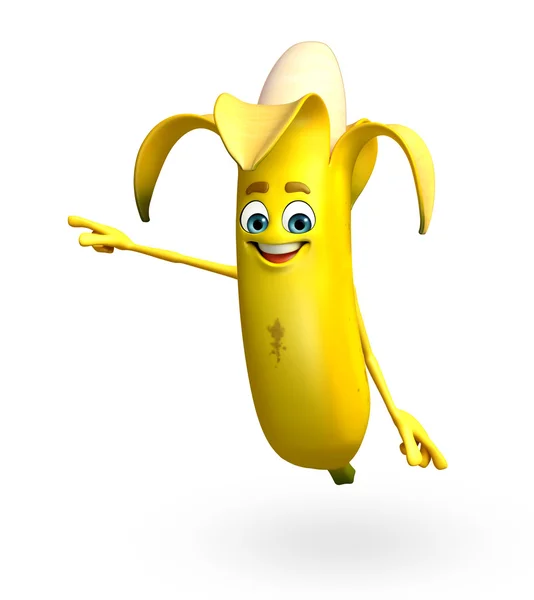 Мультфильм характер банановых фруктов — стоковое фото