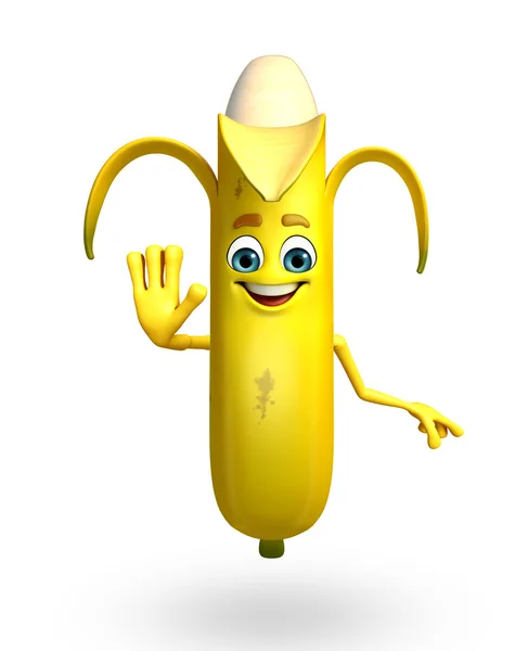 Мультфильм характер банановых фруктов — стоковое фото