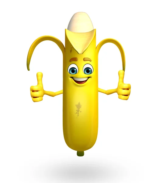 Χαρακτήρες κινουμένων σχεδίων από φρούτα μπανάνα — Φωτογραφία Αρχείου